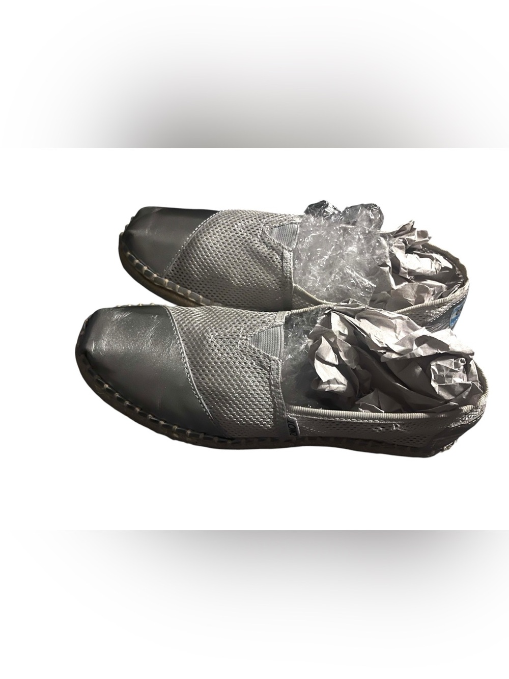 Toms Silver Gray  Casual Slip-On Shoes